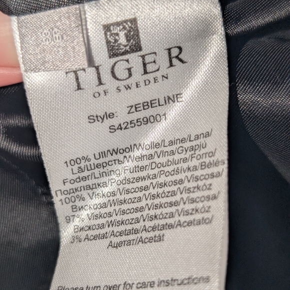 EUC 100% wool TIGER OF SWEDEN blazer - Picture 10 of 16